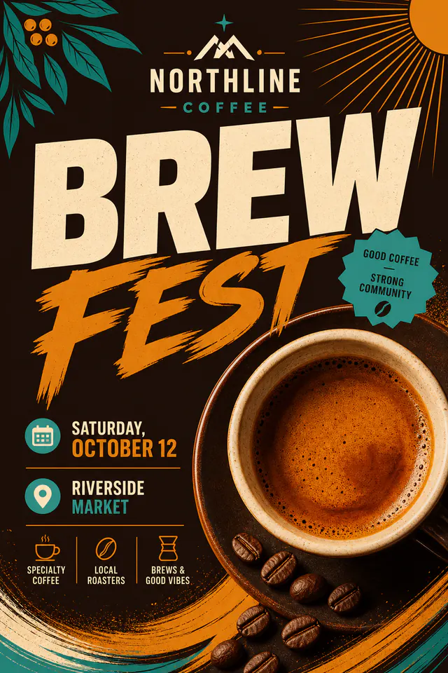 Northline Coffee Brew Fest poster