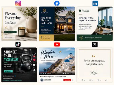 Social post template showcase